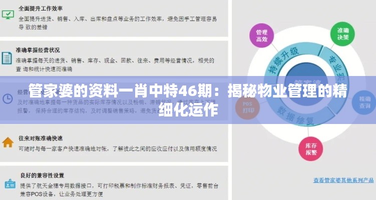 管家婆的资料一肖中特46期：揭秘物业管理的精细化运作