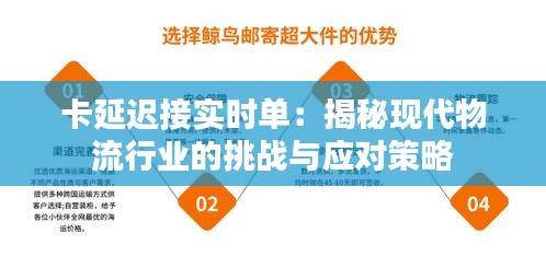卡延迟接实时单：揭秘现代物流行业的挑战与应对策略