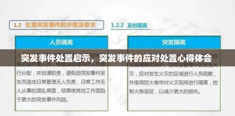 突发事件处置启示，突发事件的应对处置心得体会 