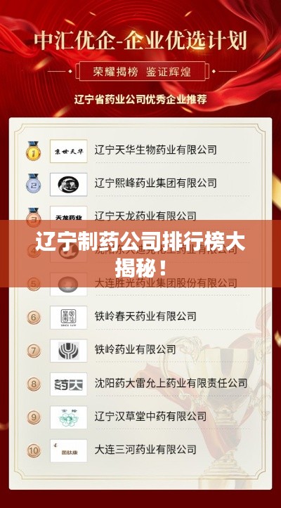辽宁制药公司排行榜大揭秘！