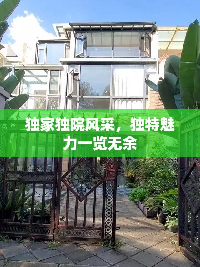 独家独院风采，独特魅力一览无余