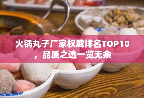 火锅丸子厂家权威排名TOP10，品质之选一览无余