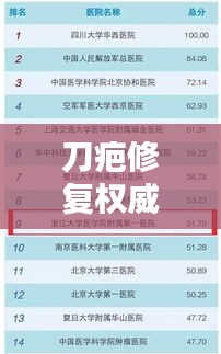 刀疤修复权威医院排行榜揭晓，前十名专业修复中心一览