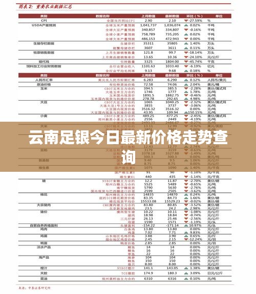 云南足银今日最新价格走势查询