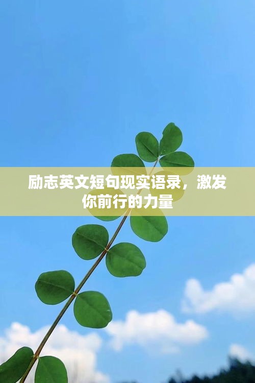 励志英文短句现实语录，激发你前行的力量