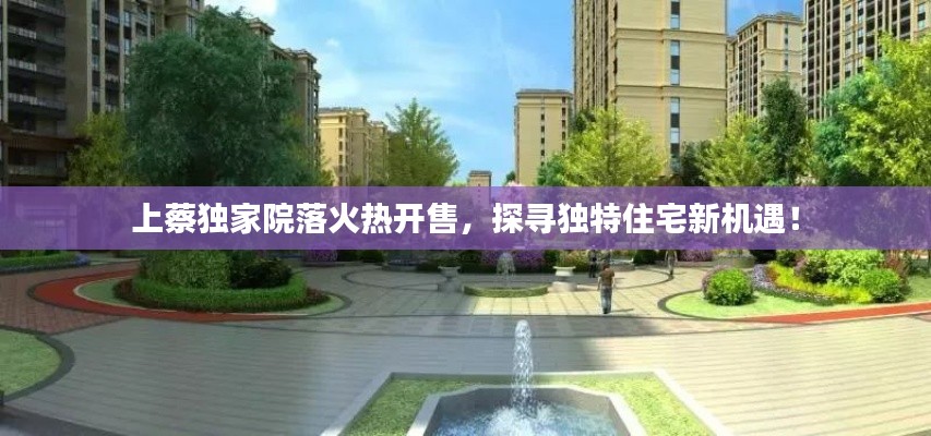 上蔡独家院落火热开售，探寻独特住宅新机遇！