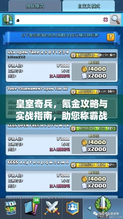 皇室奇兵，氪金攻略与实战指南，助您称霸战场！