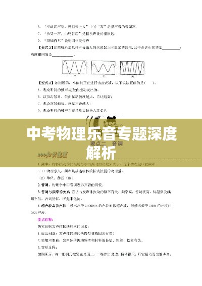 中考物理乐音专题深度解析
