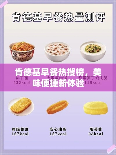 肯德基早餐热搜榜，美味便捷新体验
