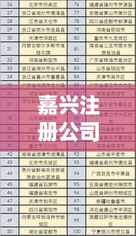 嘉兴注册公司排名榜单揭晓！这些知名企业你一定得知道