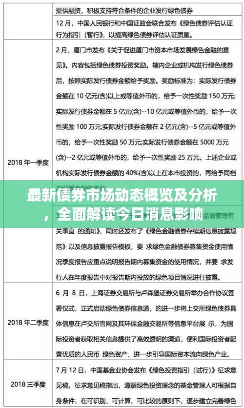 最新债券市场动态概览及分析，全面解读今日消息影响