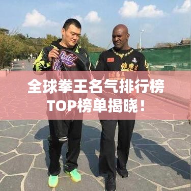 全球拳王名气排行榜TOP榜单揭晓！