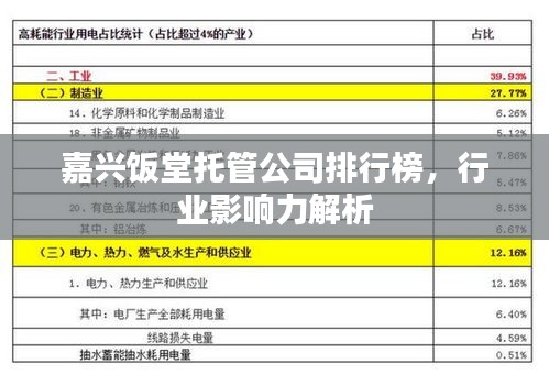 嘉兴饭堂托管公司排行榜，行业影响力解析