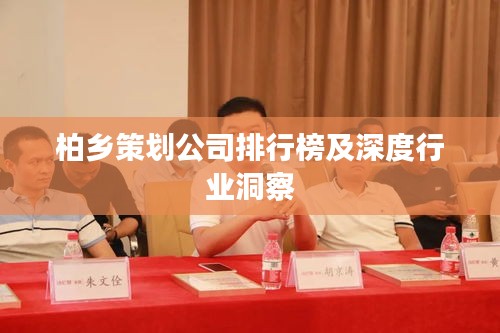 柏乡策划公司排行榜及深度行业洞察